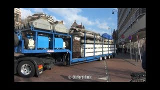 Kermis Haarlem 2019 Transport en opbouw Grote Markt Deel 1 [upl. by Aleit47]