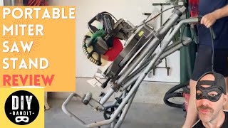 ️🔥 Portable Miter Saw Utility Stand with Wheels Ridgid Brand➔ Instructions amp Full Review [upl. by Dickens]