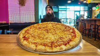 YOU WIN 280 IF YOU FINISH THE PIZZA CHALLENGE THAT 45000 PEOPLE HAVE FAILED  BeardMeatsFood [upl. by Oiraved819]