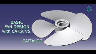 Fan Design in CATIA Surface Design Part Design CATIA V5 Surface design Tutorial [upl. by Aynwat823]