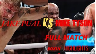 Jake Paul vs Mike Tyson FIGHT HIGHLIGHTS 🥊 HOT FLAME [upl. by Annanhoj]