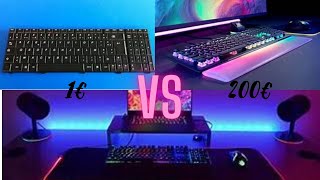 Clavier Ã 1â‚¬ vs clavier a 200â‚¬ Fortnite [upl. by Paymar]