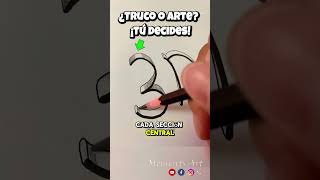 ¡Increíble Cómo Crear un 3D🎨Perfecto con Dos Lápices🖍️ 3d shorts arte trucos [upl. by Bunny33]