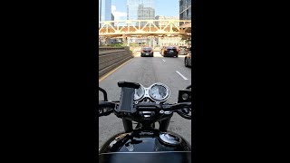 Wacker Drive in Chicago – Triumph Bonneville Black 1200CC [upl. by Quennie]