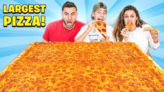 We ATE the Worlds LARGEST PIZZA [upl. by Bello]