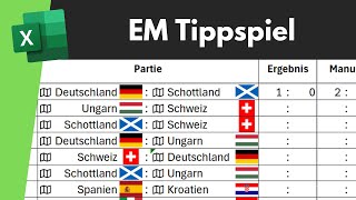 EM Tippspiel in Microsoft EXCEL  Europameisterschaft 2024 [upl. by Belicia912]