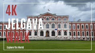 【4K】 Latvia Jelgava Walk  Pasta Sala and Jelgava Palace with City Sounds and Captions [upl. by Benjamin750]