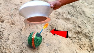 Firecrackers VS Plastic Bucket Experiment  क्या बाल्टी फट जाएगी Diwali Patakhe Testing [upl. by Revlis]