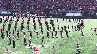 The Cornhusker Marching Band Olympics Halftime 83124 CMB GBR [upl. by Lahcym]