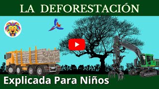 DEFORESTACIÓN  Tala de los árboles  Videos Educativos Para Niños [upl. by Verla371]