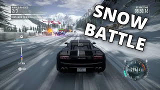 Gallardo VS The DeLEON Crew Snow Race  NFS The Run PC  HD 60 FPS [upl. by Nwahsauq973]