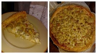 Recette de la tarte à la rhubarbe  A savourer en famille  le bonus de la compote de rhubarbe [upl. by Oznol168]