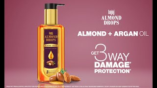 NEW Bajaj Almond Drops Almond  Argan NonSticky Hair Oil [upl. by Kurman]