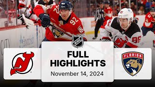 NHL Highlights  Devils vs Panthers  November 14 2024 [upl. by Barthel951]