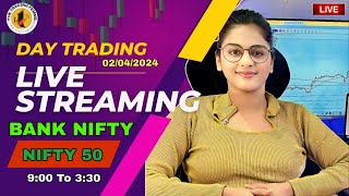 LIVE TRADING BANKNIFTY AND NIFTY50  2 APRIL  thetradingfemme nifty50 banknifty [upl. by Neerod]