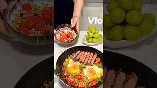 Immersive brunch  Steak North African egg berry yogurt bowl vlog brunch [upl. by Stoller]