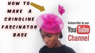 Easy way to make a Crinoline Fascinator Base [upl. by Acebber]