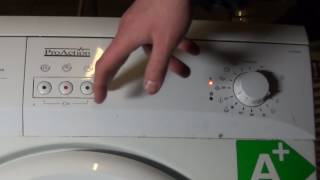 Pro Action A105QW Washing Machine  All programs and options [upl. by Symer699]