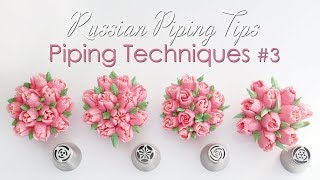 Russian piping tips  Cupcake Piping Techniques Tutorial 3 [upl. by Lebazej]