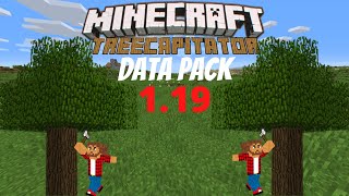 Minecraft Java 119 Tree Capitator Data Pack Showcase [upl. by Nomolos]