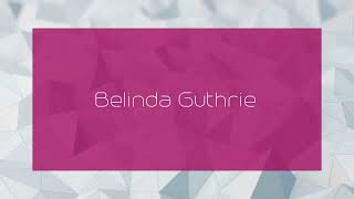 Belinda Guthrie  appearance [upl. by Annayt19]