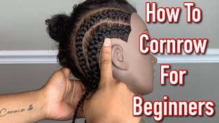 How To Cornrow Braids To Scalp  Beginner Friendly  Cornrow Tutorial [upl. by Almeta459]