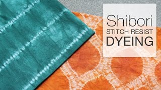 How to Dye Fabric  Shibori TieDye with Stitch Resist [upl. by Hesky46]