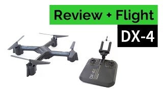 Sharper Image DX4 Streaming Drone  Review and Flight [upl. by Sahcnip]