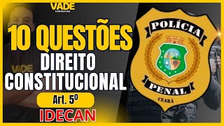 CONCURSO PPCE  20 QUESTÕES  DIREITO CONSTITUCIONAL  BANCA IDECAN [upl. by Ayortal]