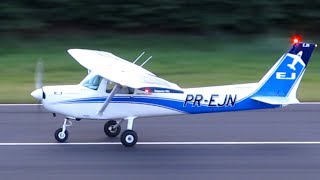 Smallest Airplanes Landing and Take Off Video Cessna 152 TGL [upl. by Yromem]