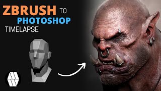 ZBrush to Photoshop Timelapse  Garrosh Hellscream Concept [upl. by Rogozen]