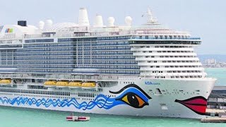 Das Auslaufen der AIDA Cosma aus Palma de Mallorca live von Bord [upl. by Ahsauqram]