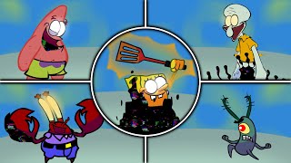 FNF Spongebob All Phases  FNF Glitched Legends FNF Pibby Spongebob [upl. by Fitton398]