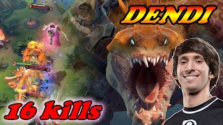 Dendi Primal Beast mid unstoppable killing machine  Immortal Best Ranked Gameplay [upl. by Nosilla]