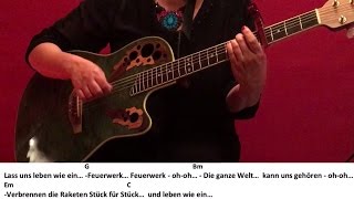 Feuerwerk  Wincent Weiss GuitarTutorialCoverChordsLyricseasy [upl. by Magnum]