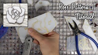 TUTORIAL  Small Stained Glass Rose Pattern 1 [upl. by Lashar363]