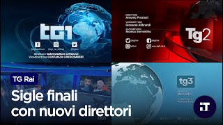 Tg Rai  Sigle finali con nuovi direttori  3 Giugno 2023 [upl. by Berneta]