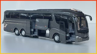 Unboxing Of 150 Scania Irizar Diecast Model Bus Dark Gray Metallic by Cararama  Miniature Bus [upl. by Field]