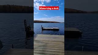 Winterizing a dock to freeze in the lake dock docks cottage diytips reno tools handyman diy [upl. by Heid]