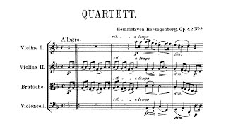 Heinrich von Herzogenberg – String Quartet Op42 No2 in D minor [upl. by Satterfield357]