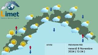 Previsioni Meteo Limet per Venerdì 8 Novembre 2024 in Liguria [upl. by Garnett]