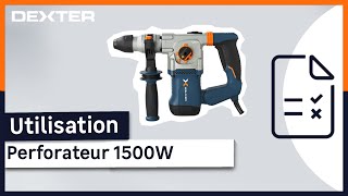 🛠️ Découvrez comment utiliser le marteau perforateur burineur 1500W Dexter [upl. by Euqinomod149]