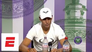 FULL Rafael Nadal Wimbledon post semifinal 2018 press conference  ESPN [upl. by Raynata29]