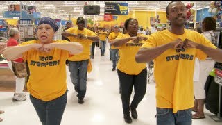 Walmart Workers Flash Mob  Raleigh NC [upl. by Enimisaj]