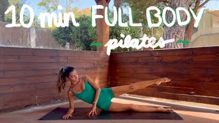 10MIN full body hourglass pilates workout  no equipment amp beginner friendly  LIDIAVMERA [upl. by Einohpets389]