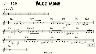 Blue Monk Backing Track For Bass [upl. by Roice]