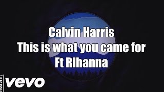 Calvin Harris  This Is What You Came For ft Rihanna Lyrics [upl. by Esmerelda]