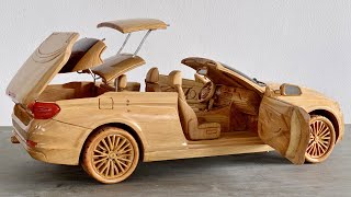 Wood Carving  BMW 420i Convertibles  Woodworking Art [upl. by Elvin]