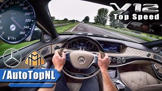 MERCEDES MAYBACH 60 V12 BiTurbo ACCELERATION amp TOP SPEED AUTOBAHN POV by AutoTopNL [upl. by Wira]