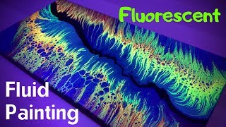 FLUORESCENT ACRYLIC POURING Technique  Soulmate Twist FLUID PAINTING with Acrylics 2019 [upl. by Ty12]